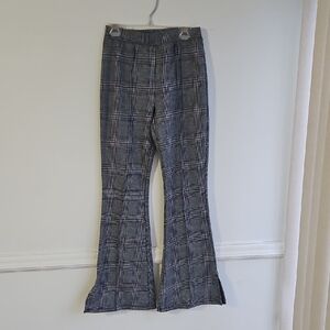 SO Kids Plaid Flare Bottoms - Black and White